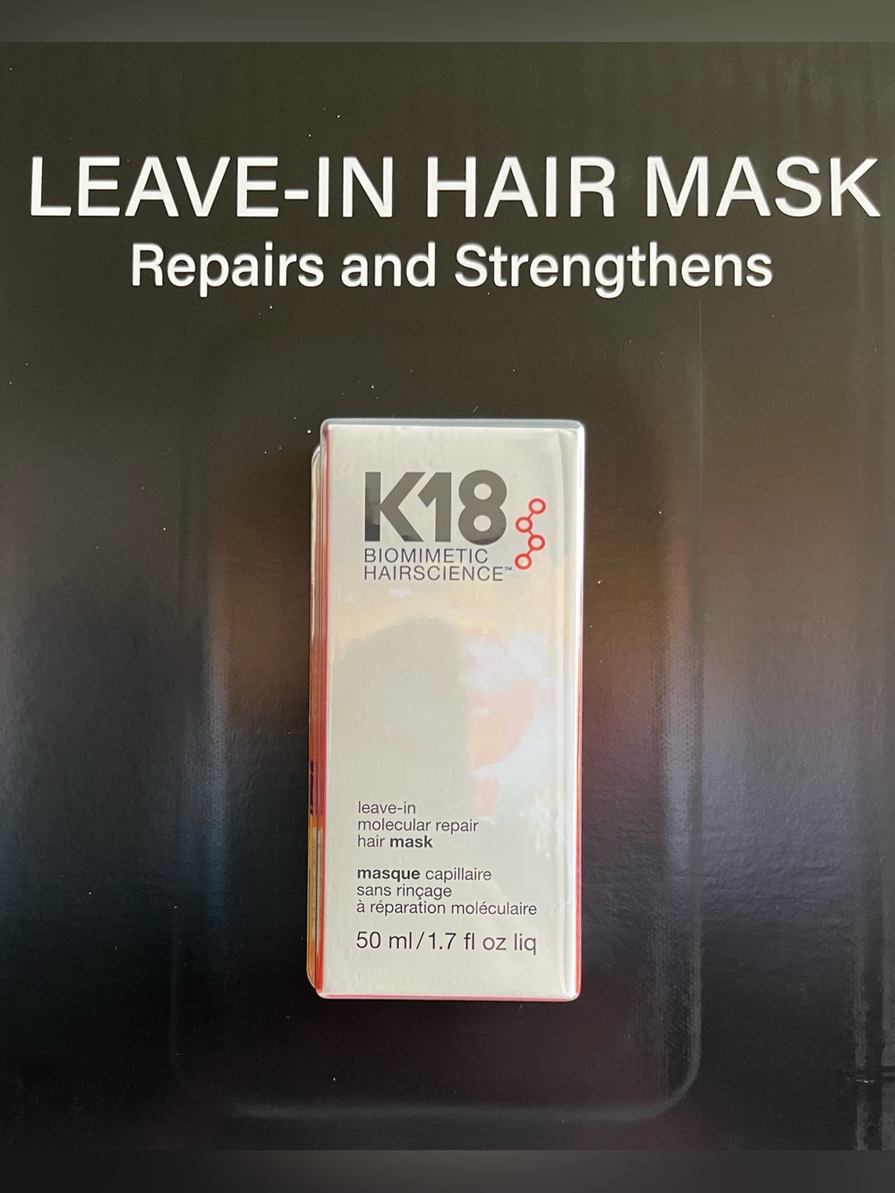 K-18 Leave-In Molecular Repair Hair Mask – White 1.7fl Oz big
